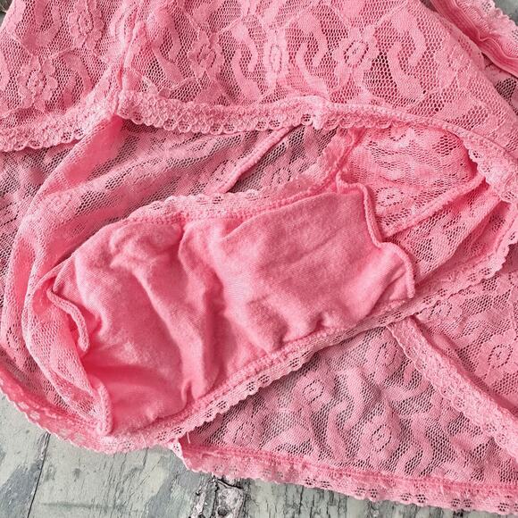 Cacique 18/20 Pink Lace Boyshort Panty | Pink Panties | Floral Lace Panties NWOT - Picture 7 of 8